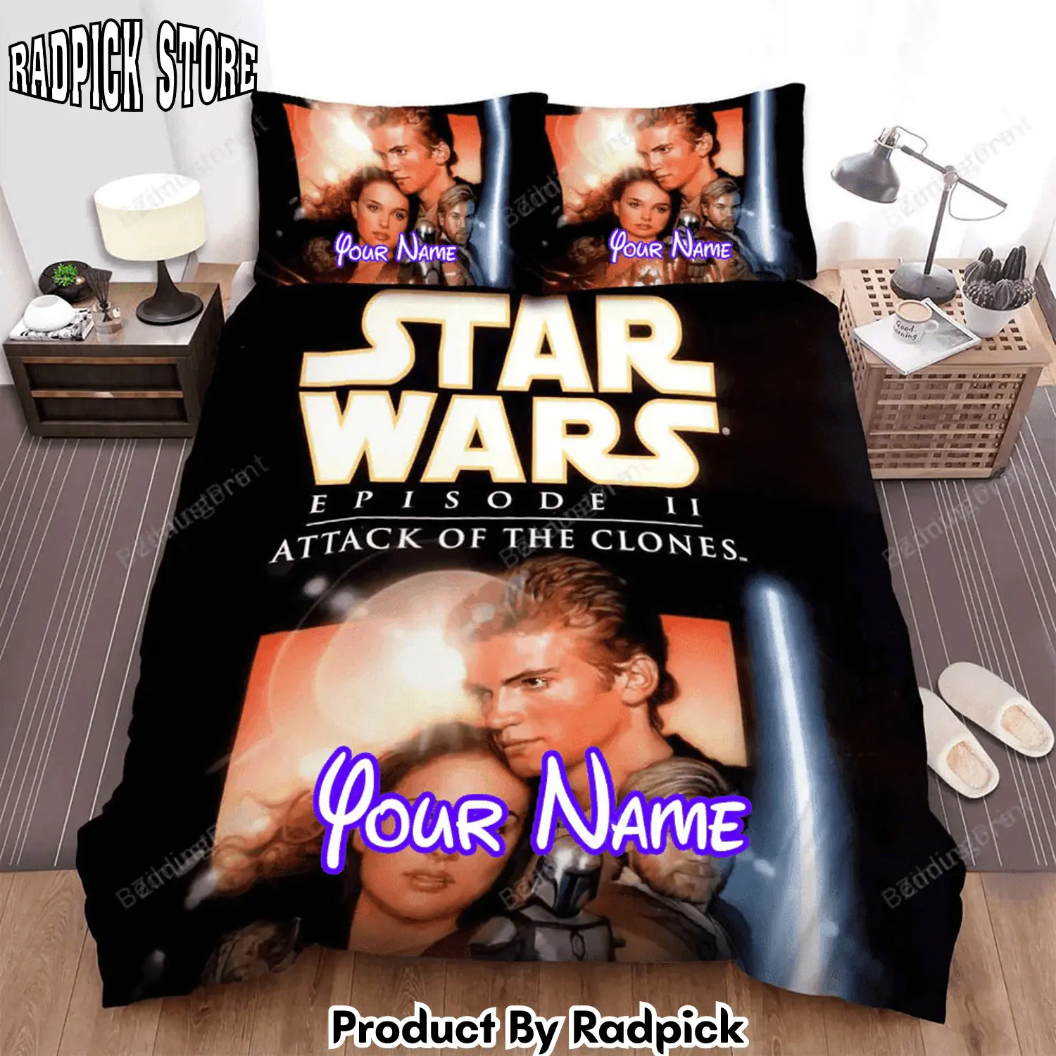 Radpick star wars episode ii attack of the clones poster movie poster bed sheets duvet cover bedd rp3271957